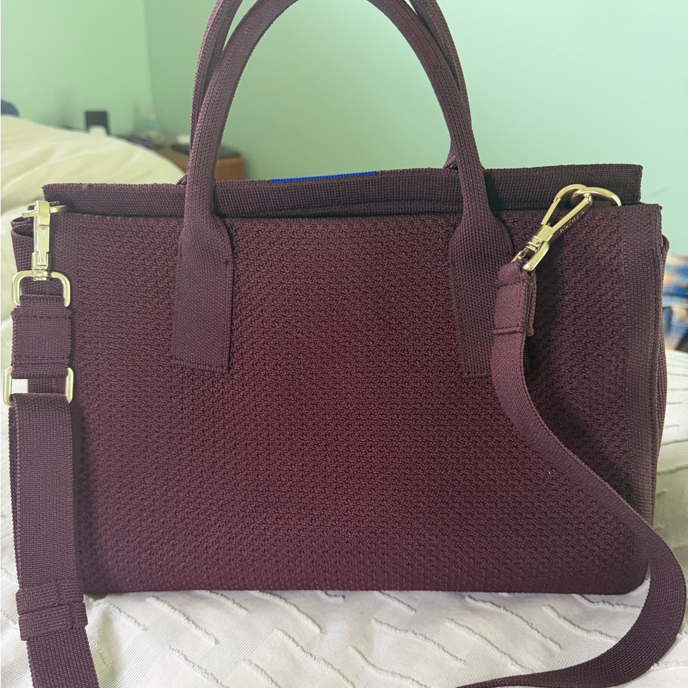 Rothy's Deep Burgundy Satchel Classic Handbag - Picture 2 of 6